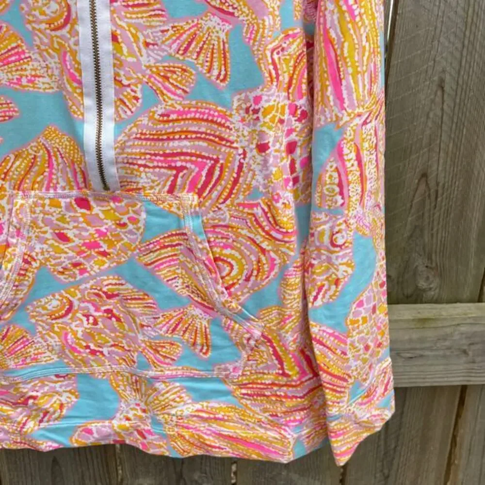 Lilly Pulitzer Popover‎ Top Pullover Tini Bikini 1/2 Zip Skipper Small Beach
